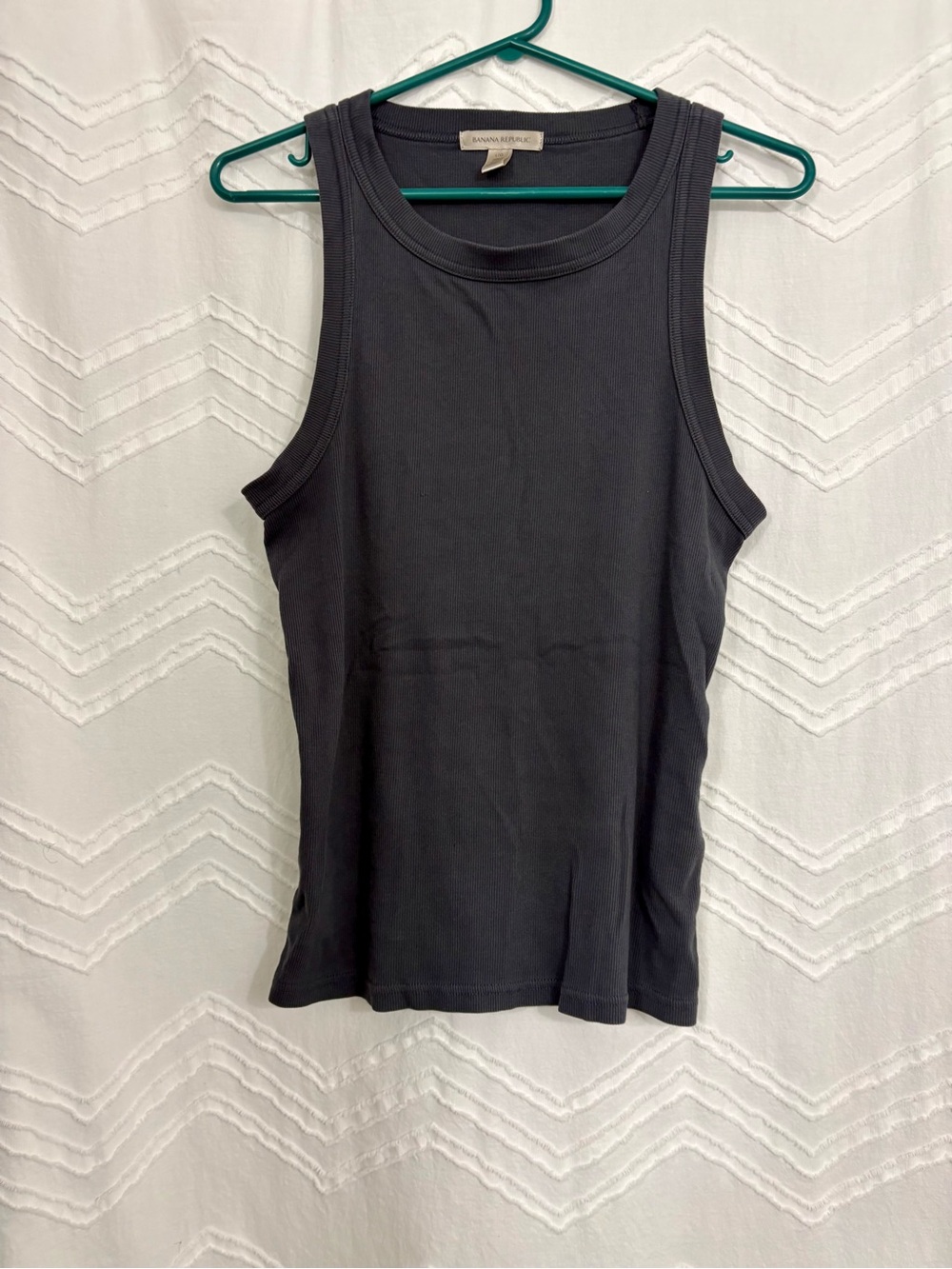 Banana Republic Charcoal Ribbed Sleeveless Tank
